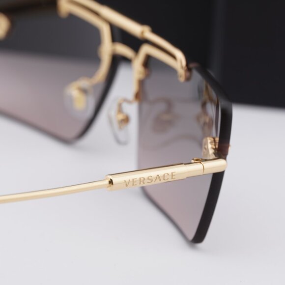 Versace VE2245 100258 Rectangle Sunglasses – Gold/Pink Gradient - Picture 6 of 10